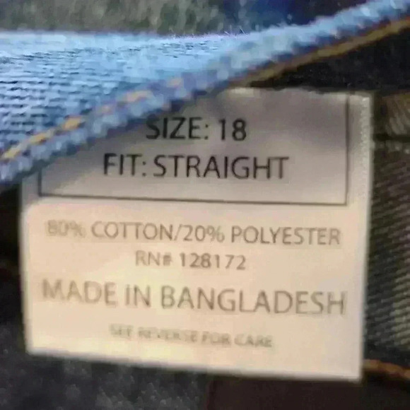 Ring of Fire Straight Fit Dark Blue Jeans Boys Size 18 - Picture 7 of 7